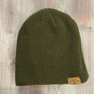 SILVERSTAR OLIVE GREEN KNIT BEANIE